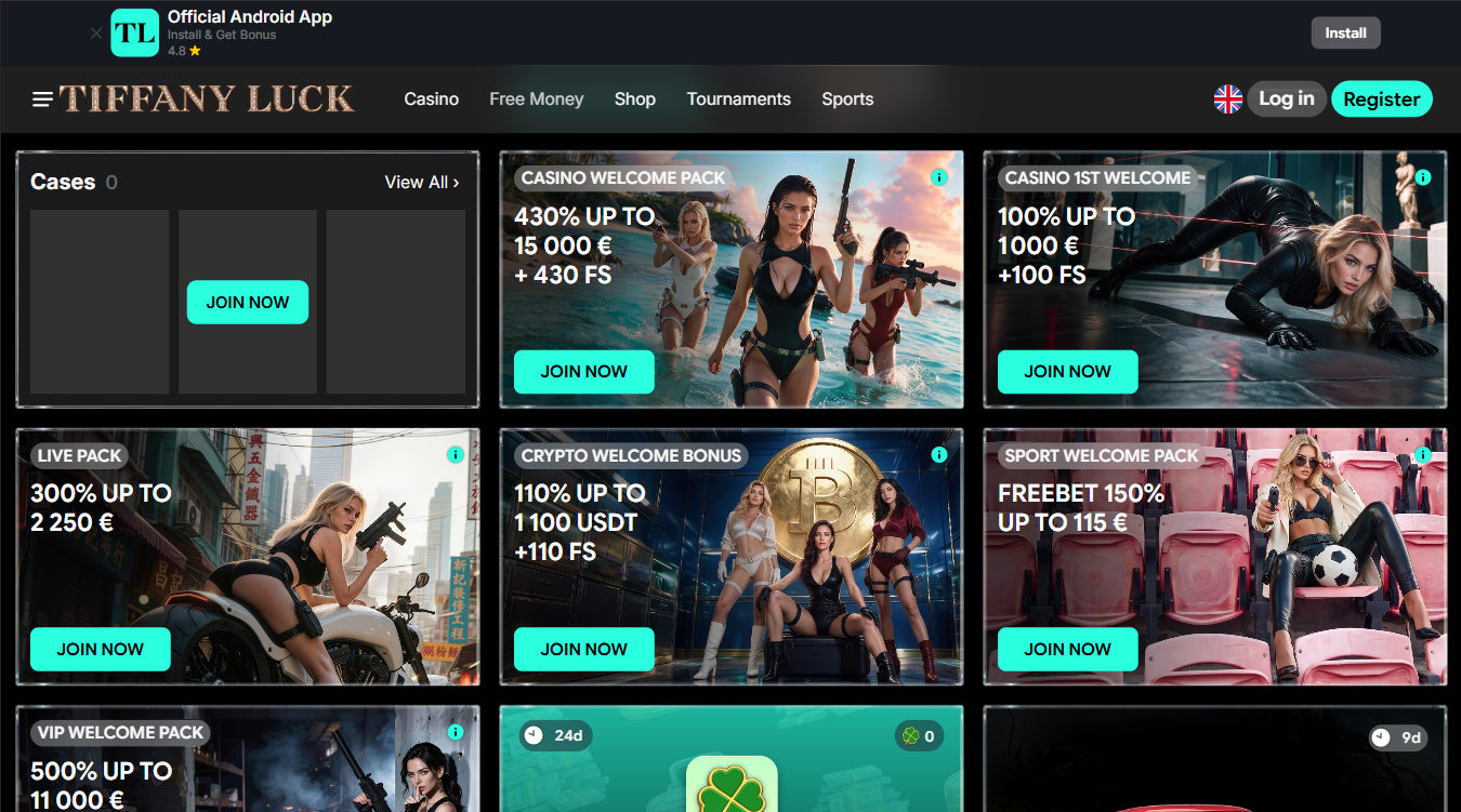 TiffanyLuck Casino Bonuses